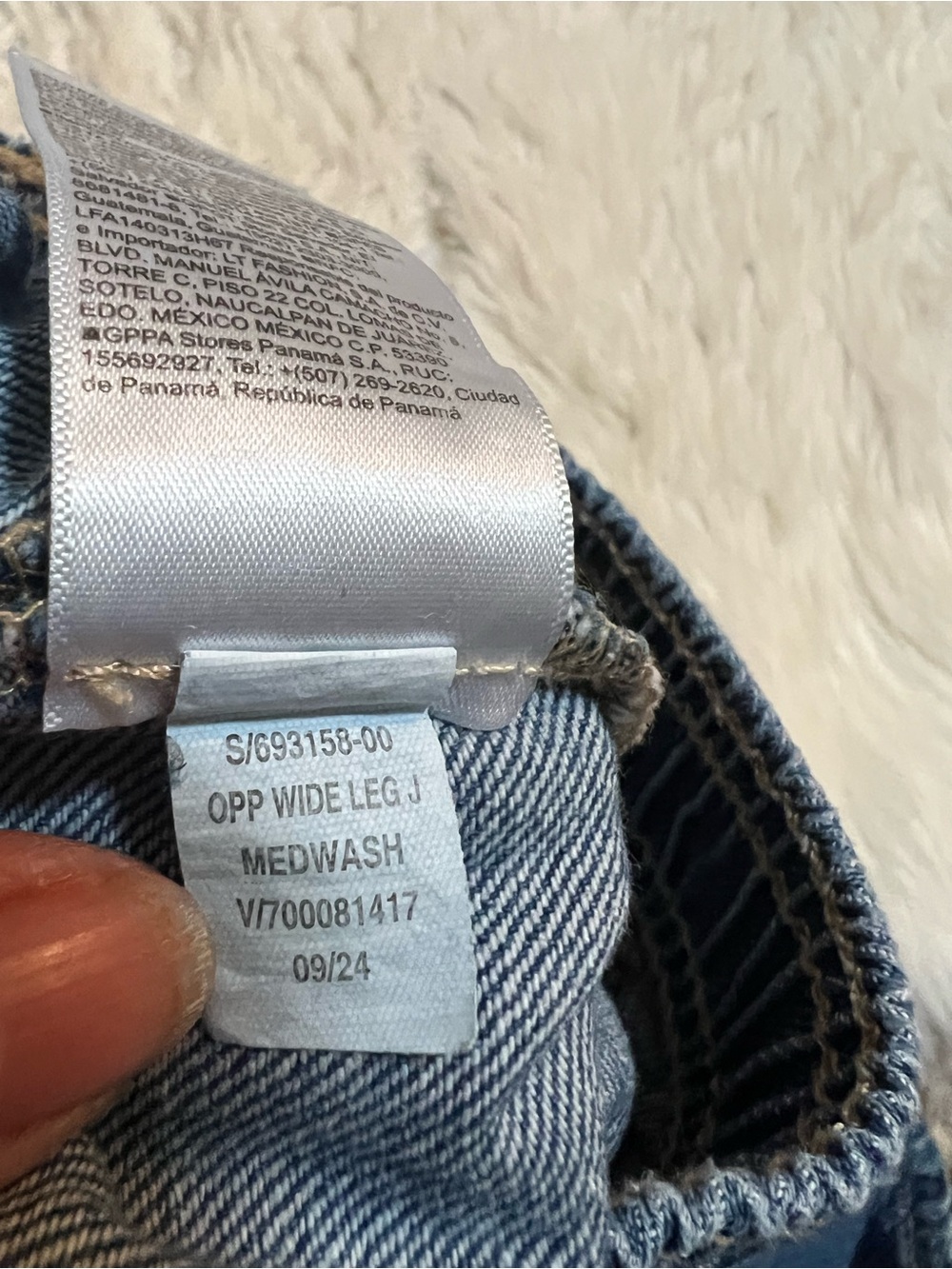 Old Navy Pull-On Baggy Wide-Leg Cargo Jeans Medium Wash 3T - Picture 10 of 10